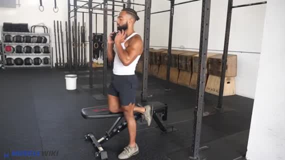 Dumbbell Half Kneeling Goblet Romanian Deadlift