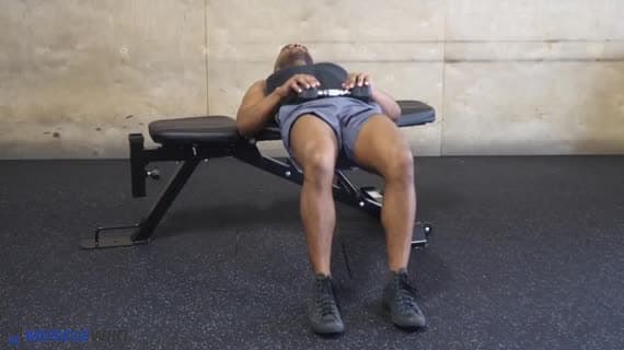 Ponte per i glutei con manubrio