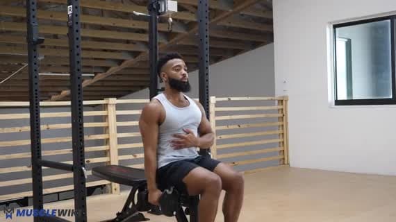 Elevación lateral unilateral con mancuerna (sentado)