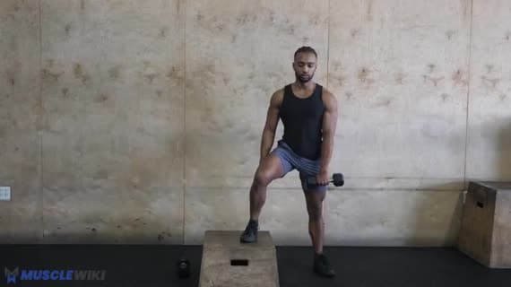 Step-up latéral avec haltères