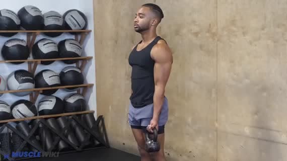 Curl con Kettlebell a Braccio Singolo