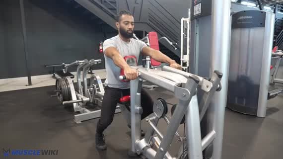Rameur pour deltoïdes postérieurs à la machine