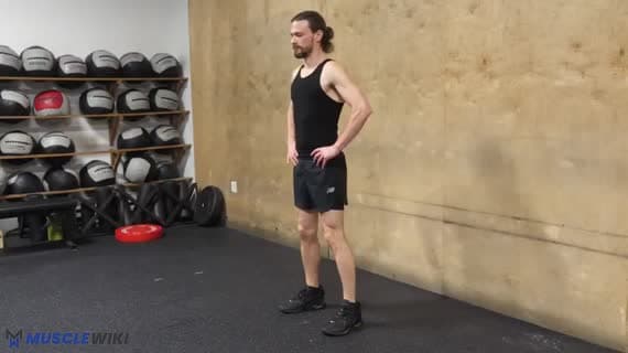 Squat concentrico su una gamba