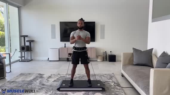 Vitruvian बेल्ट स्क्वाट