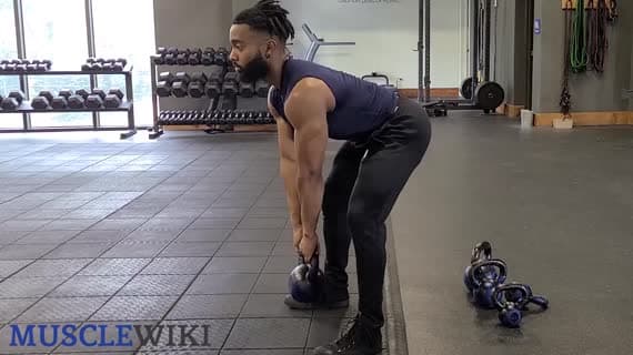 Wiosłowanie jednorącz z kettlebell