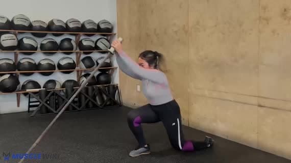 Landmine Alternating Lunge To Chest Press