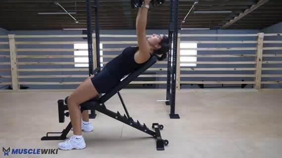 Dumbbell High Incline Skullover