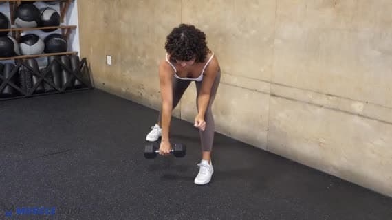 Dumbbell Knee Lawnmower Row