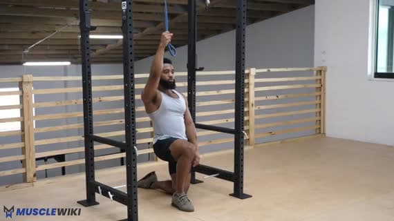 Band Half Kneeling Single Arm Pulldown