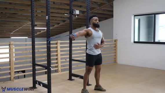 Band Single Arm Internally Rotated Chest Fly