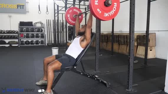 बारबेल हाई इंक्लाइन बेंच प्रेस