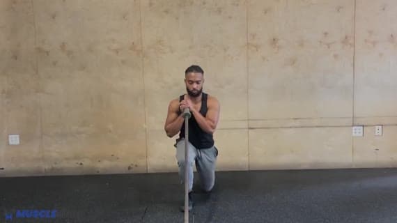 Landmine Alternating Lunge To Chest Press