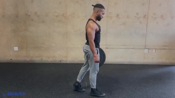 Soulevé de terre roumain (landmine) — pieds décalés