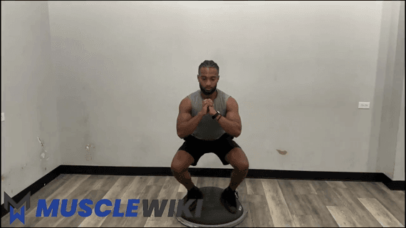 اسکوات روی Bosu Ball