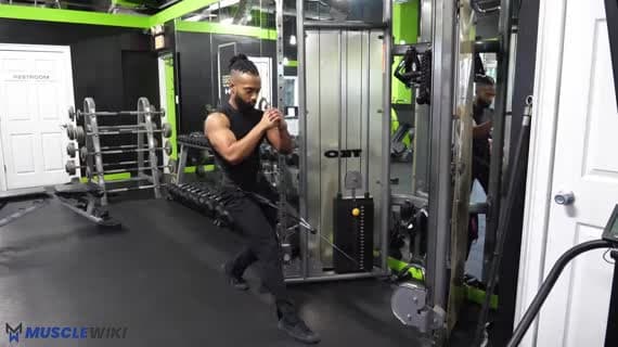 绳索腰带分腿深蹲