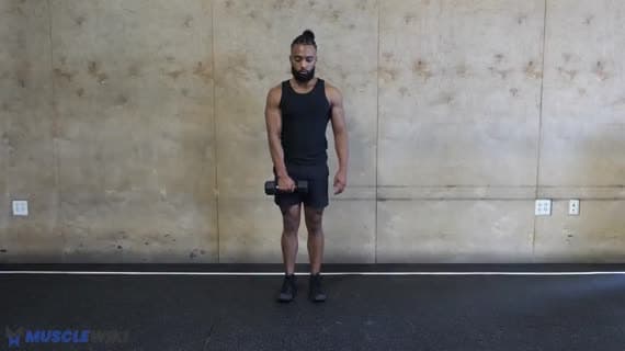 ダンベル左右交互のサイドランジ