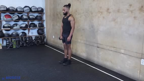 ダンベル左右交互のサイドランジ