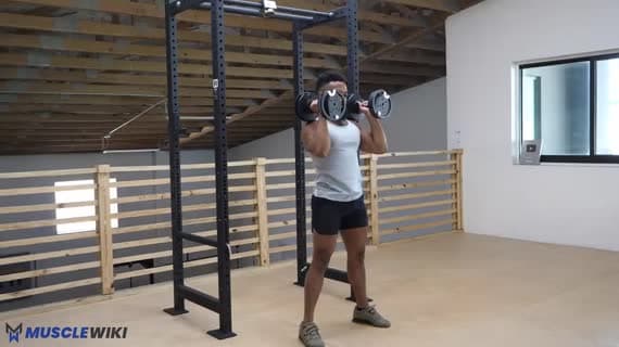 Dumbbell Alternating Single Arm Thruster