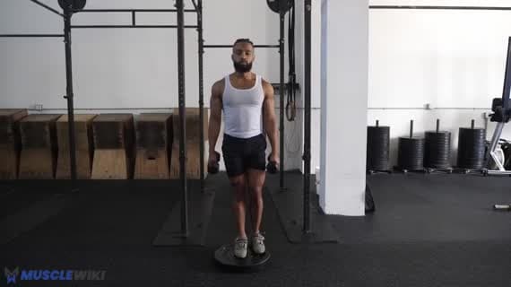 Fente arrière avec déficit et haltères