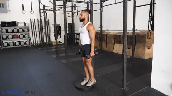 Fente arrière avec déficit et haltères