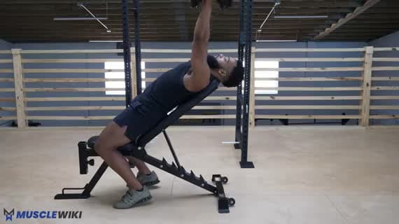 Dumbbell High Incline Skullover