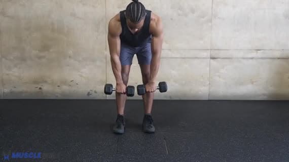 Dumbbell Internally Rotated Rear Delt Fly