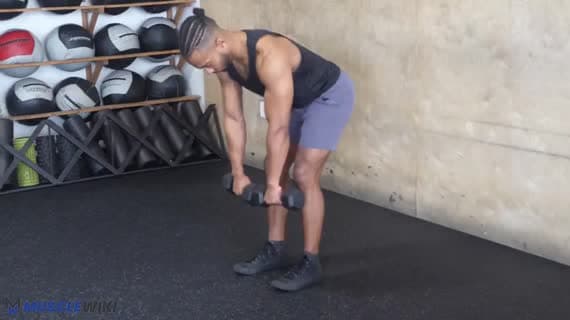 Dumbbell Internally Rotated Rear Delt Fly