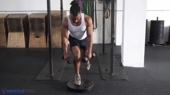 Dumbbell Quad Stomp