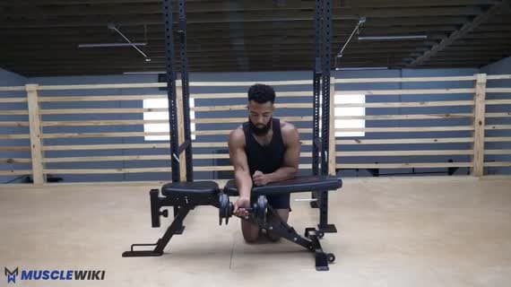 Dumbbell Single Arm Bench Wrist Curl