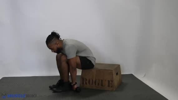 Сидя — разведение задних дельт с внутренней ротацией