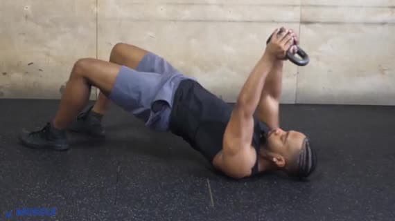 Kettlebell Decline Skull Crusher