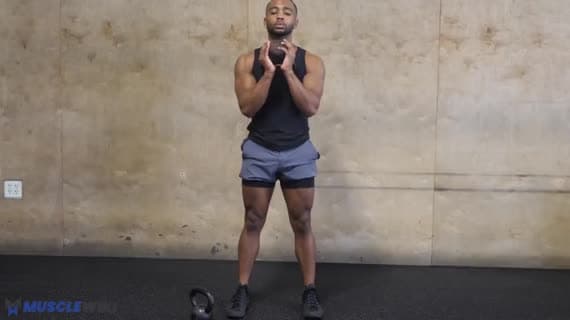 Good morning z kettlebellem w uchwycie goblet