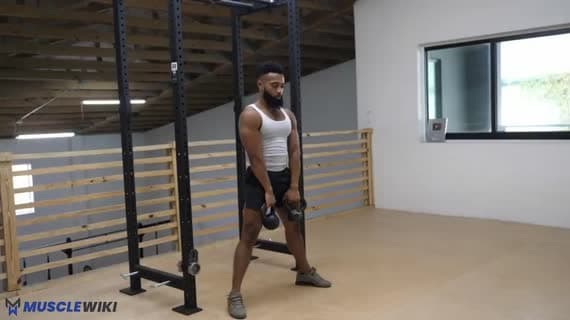 Kettlebell Hang Clean And Press