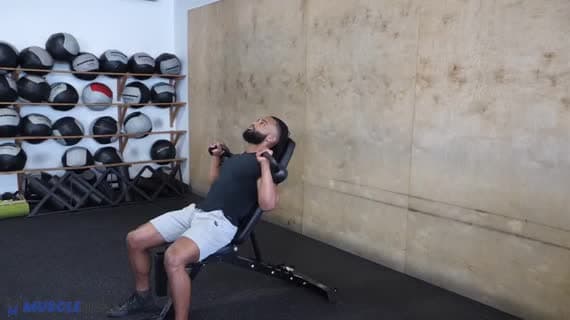 Kettlebell High Incline Bench Press