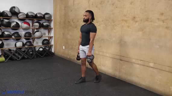 Kettlebell Staggered Deadlift