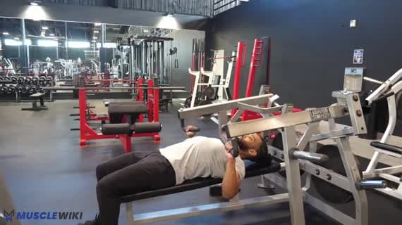 Maszyna obciążana ciężarami - pozioma ławka skośna