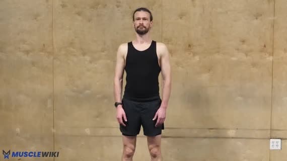 立位での首回し