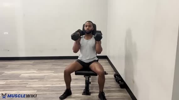 Dumbbell Neutral Seated Overhead Press
