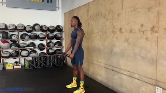 Сгибание рук с диском → жим над головой → разгибание трицепса