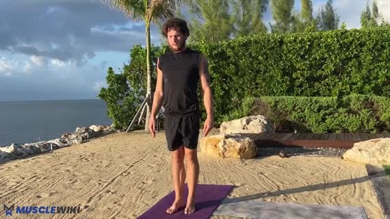 डाउनवर्ड डॉग — उंगलियाँ पैरों की ओर