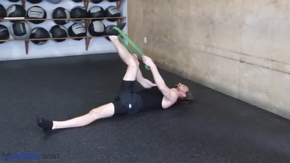 Hamstring Dynamic Stretch Hamstring Stretch Supine Dynamic Band Exercise Guide - Hamstrings ...